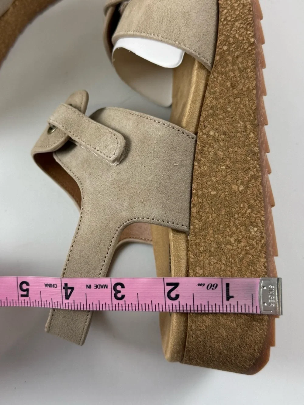 White Mountain Footbed Gelato Wedge Sandals Womens 10M Sandalwood Suede NEW